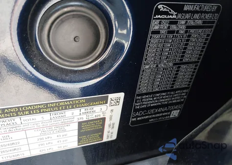 2022 Jaguar F-Pace S P250 Awd Automatic из США, поврежденный, VIN SADCJ2EX4NA700492